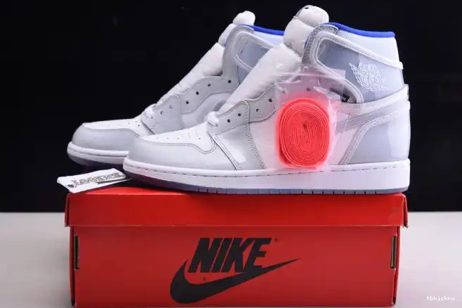 Cheap TBkick Jordan Air 1 Racer Blue Retro High White CK6637-104 Zoom 0604